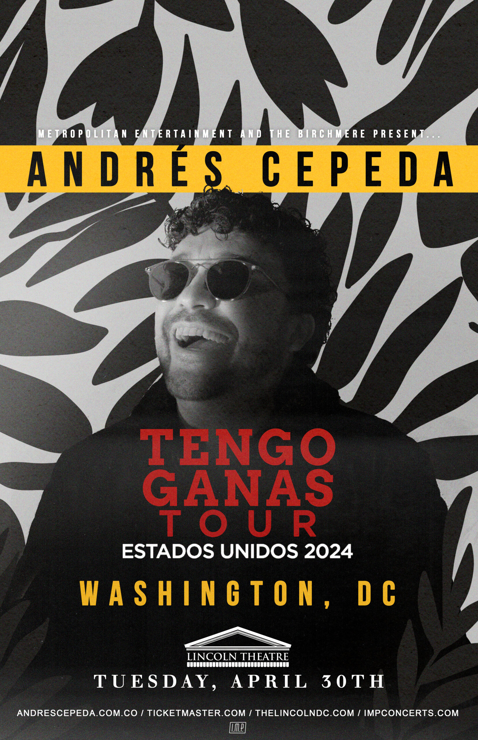 ANDRES CEPEDA Tengo Ganas Tour at the Lincoln Theatre in Washington, DC!