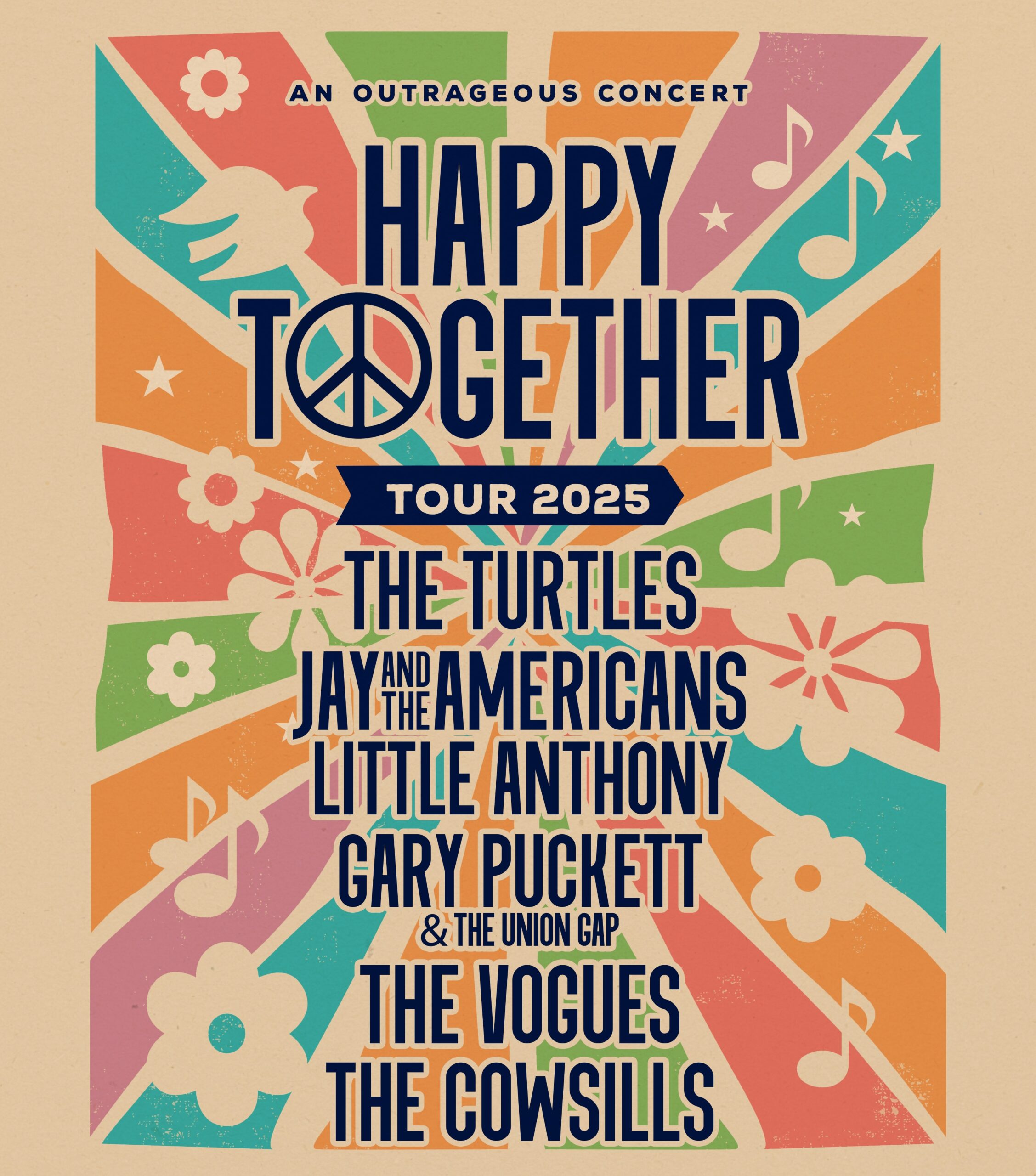 HAPPY TOGETHER TOUR 2025 featuring THE TURTLES, JAY & THE AMERICANS