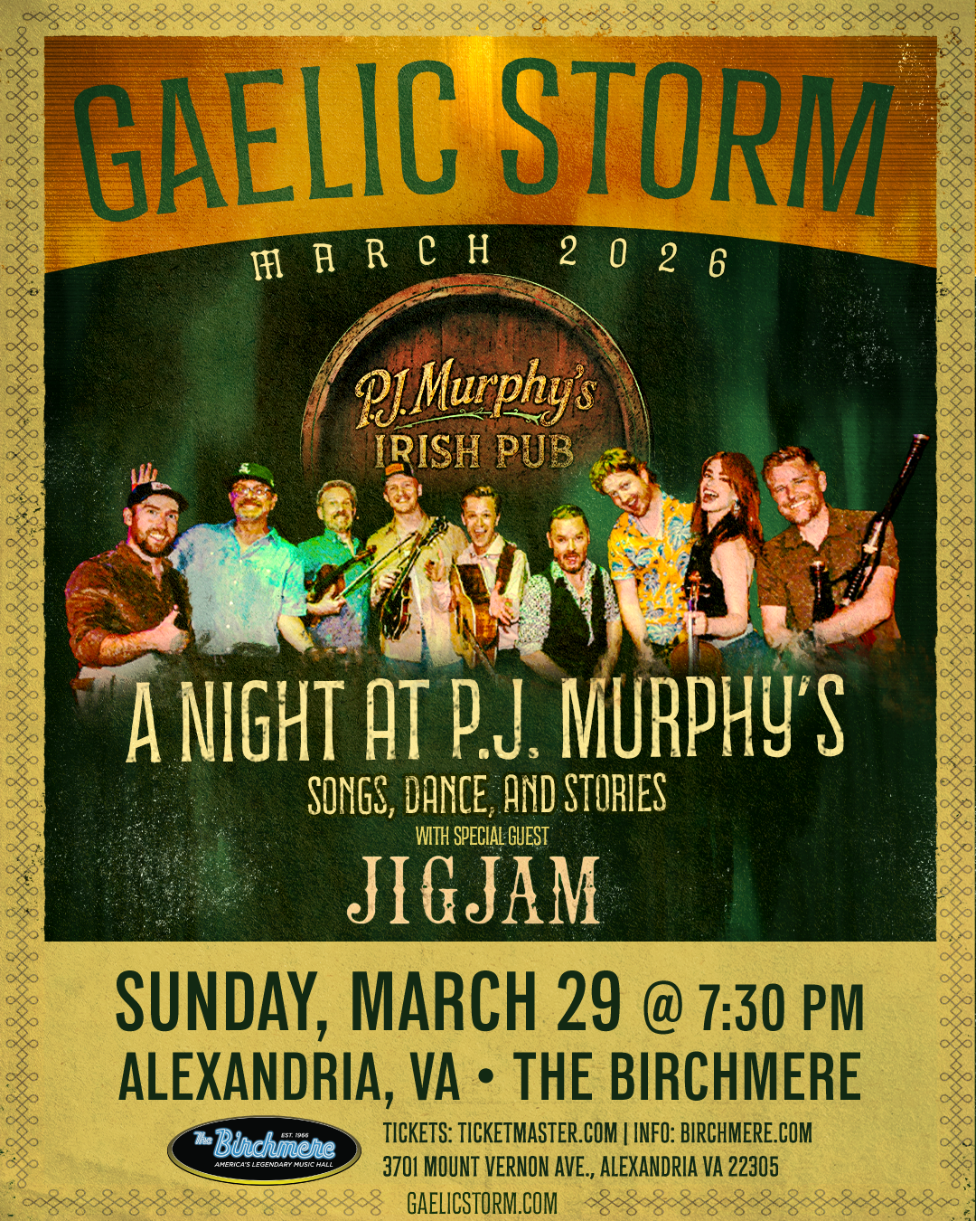 3_29_Gaelic Storm_JIGJAM_Birchmere_4x5-AD-MAT-FINAL-JIGJAM_MARCH-TOUR-2026
